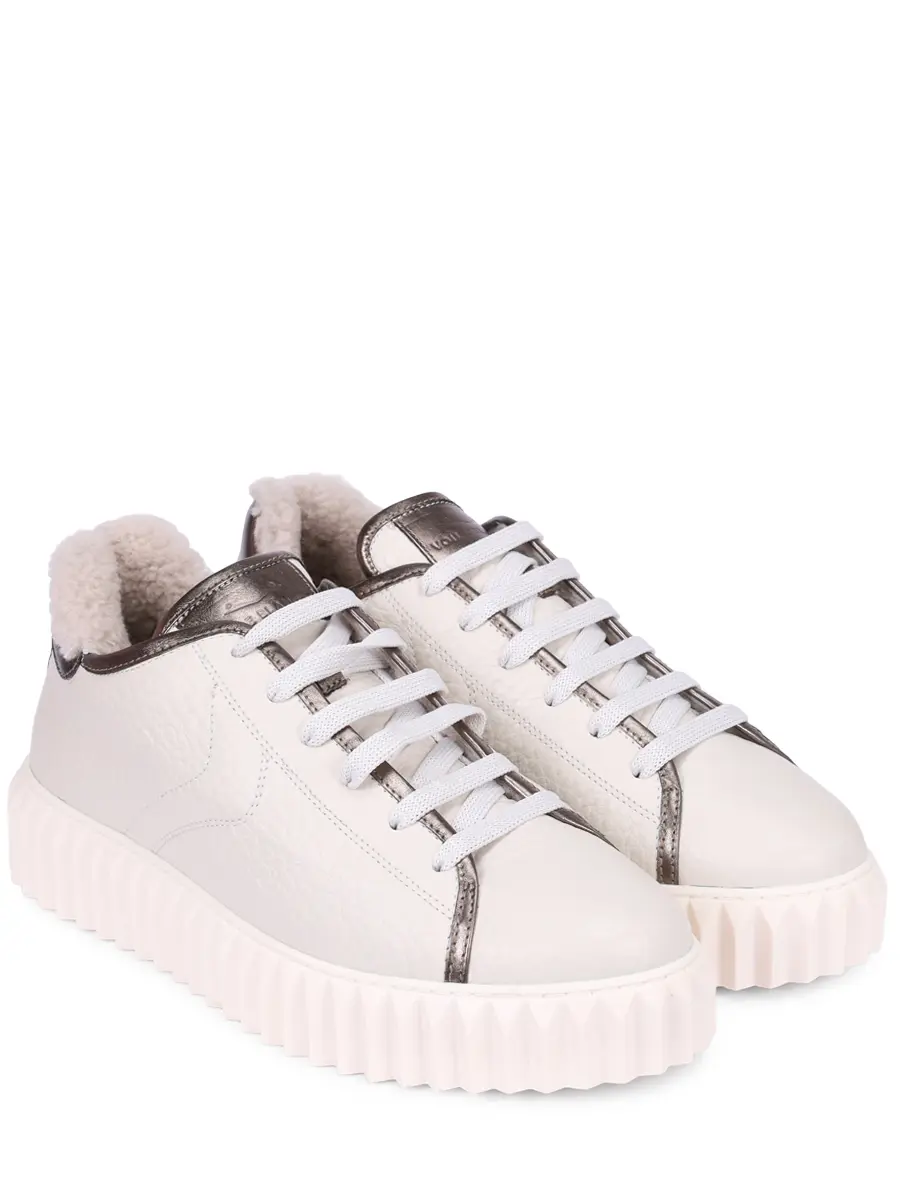 Кеды кожаные на меху