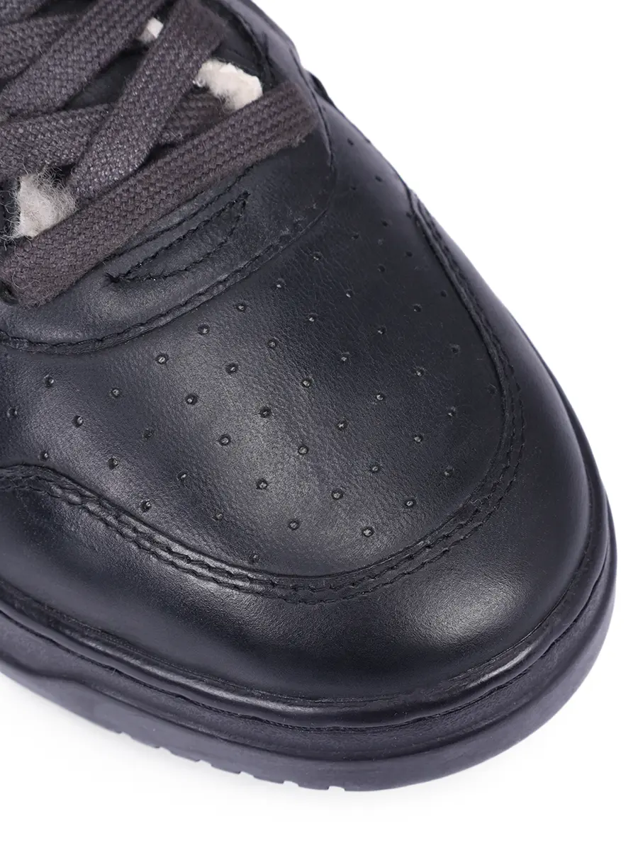 Кеды кожаные на меху