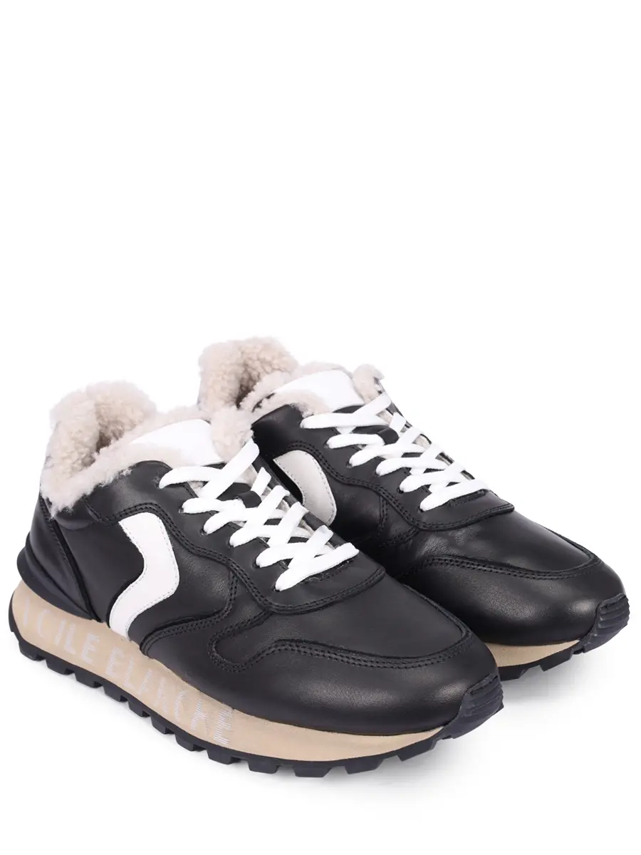 Кроссовки кожаные на меху