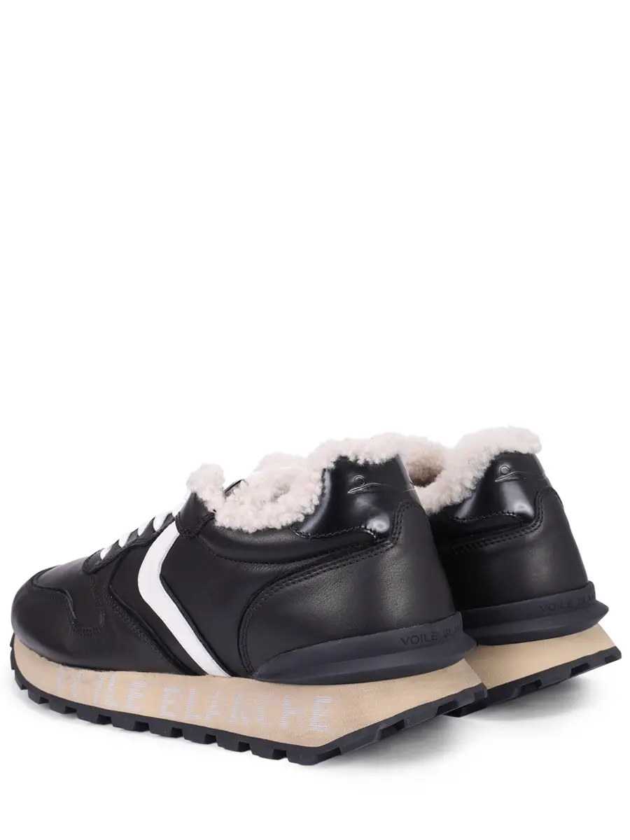 Кроссовки кожаные на меху