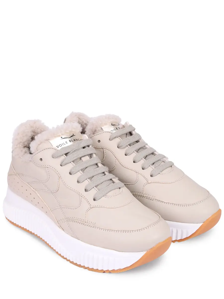 Кроссовки кожаные на меху