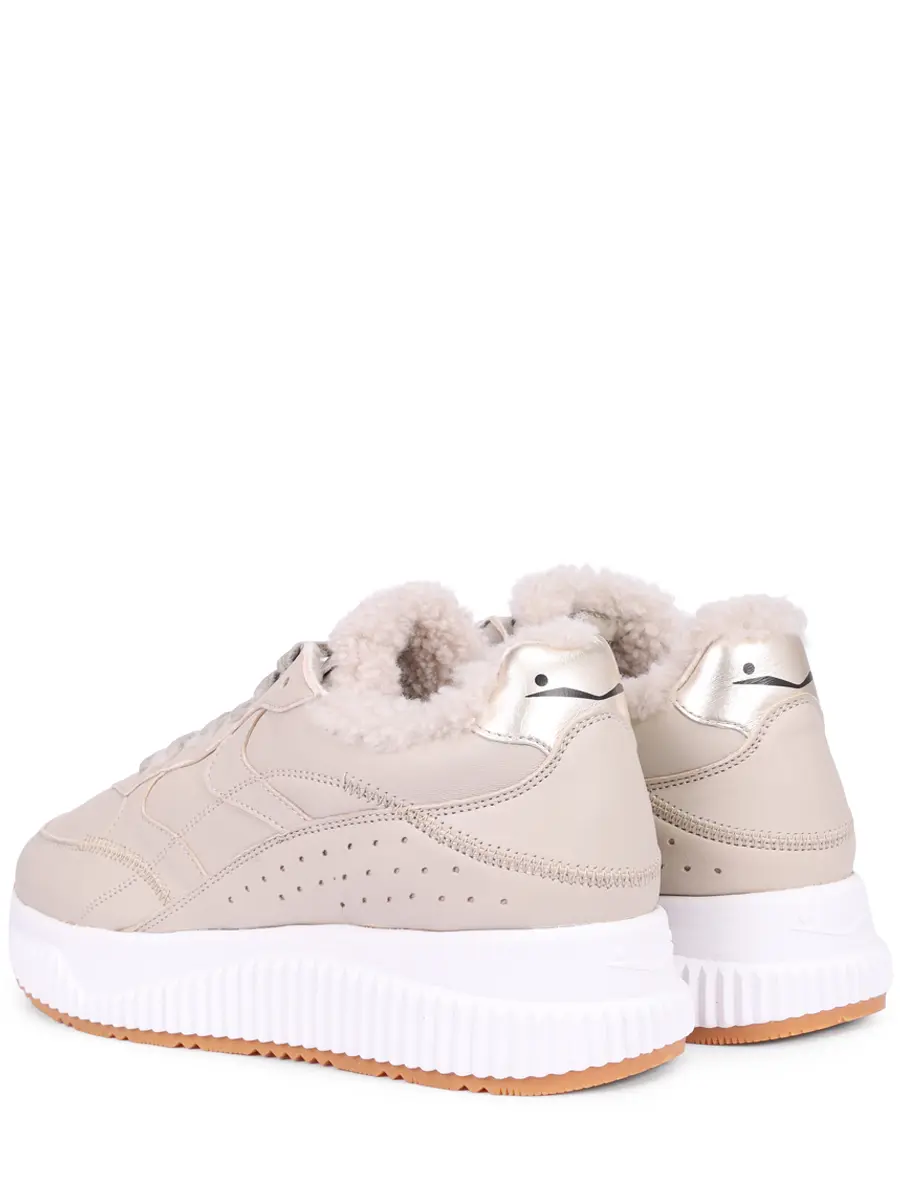 Кроссовки кожаные на меху