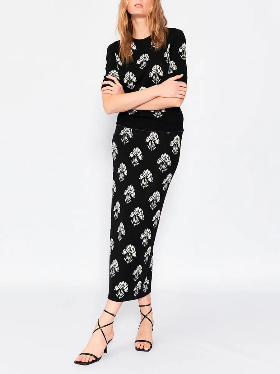 Юбка из шелка и вискозы