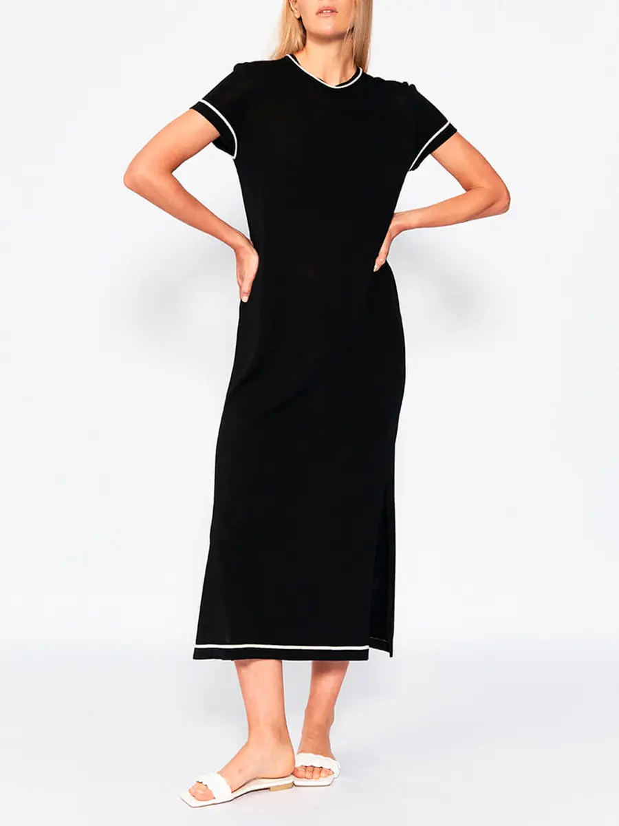 Платье из шелка и вискозы