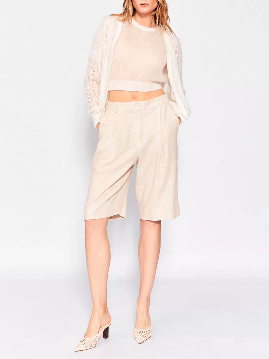 Шорты изо льна и вискозы