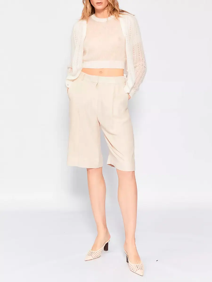 Шорты изо льна и вискозы