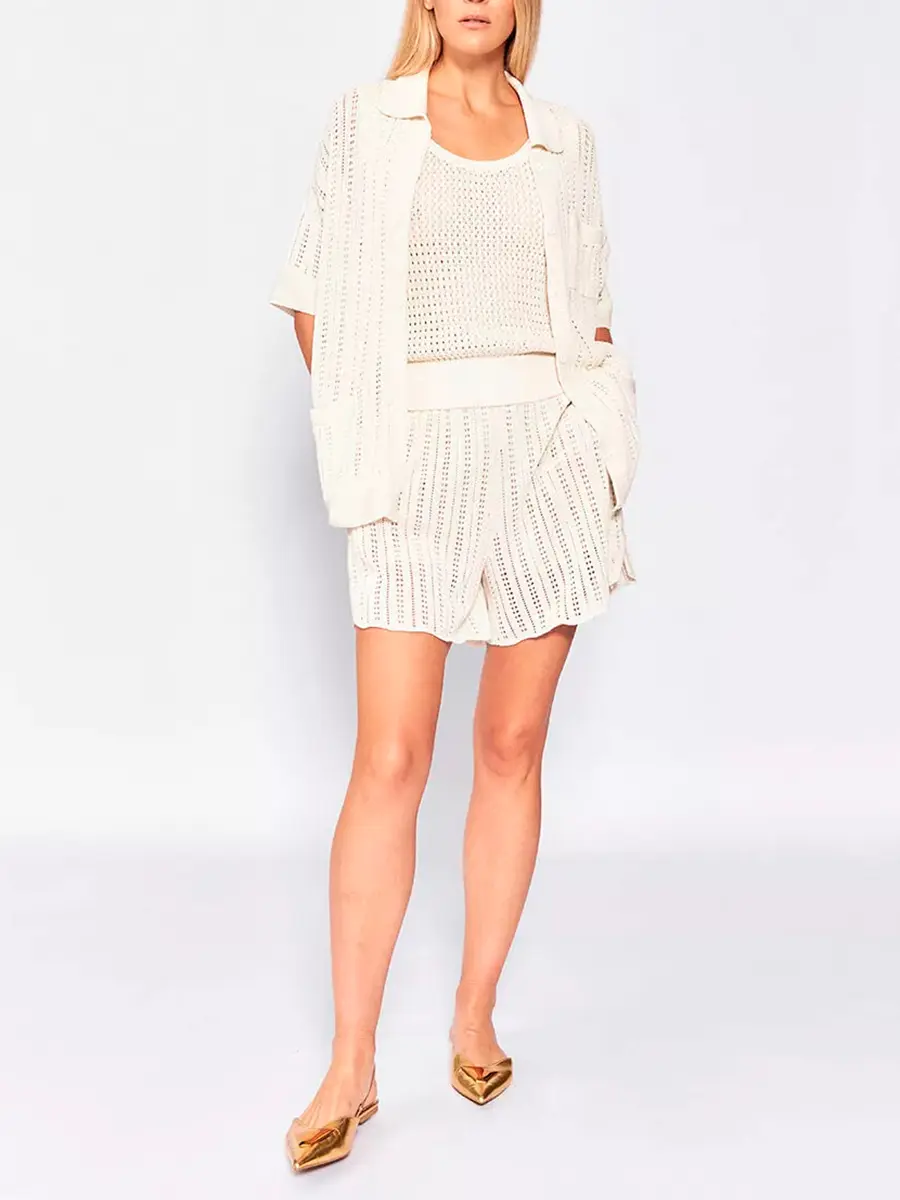 Шорты из шелка и хлопка