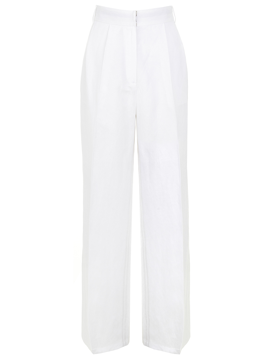 Брюки изо льна и вискозы