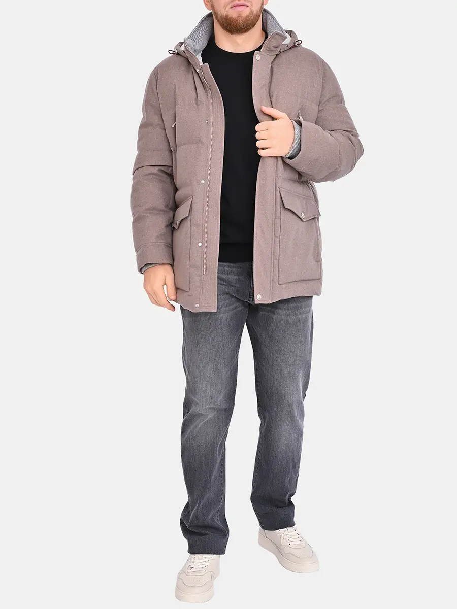 Пуховик шерстяной