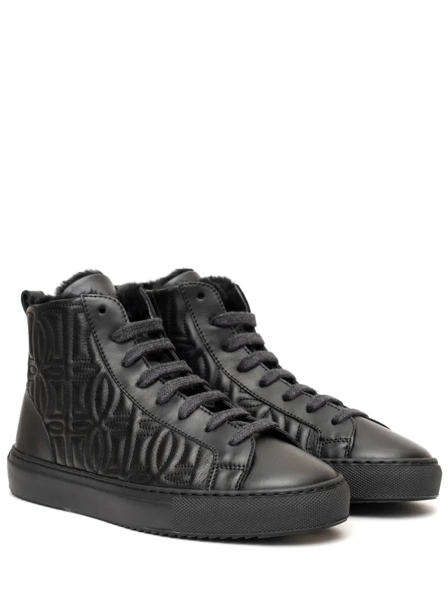 Кеды кожаные на меху