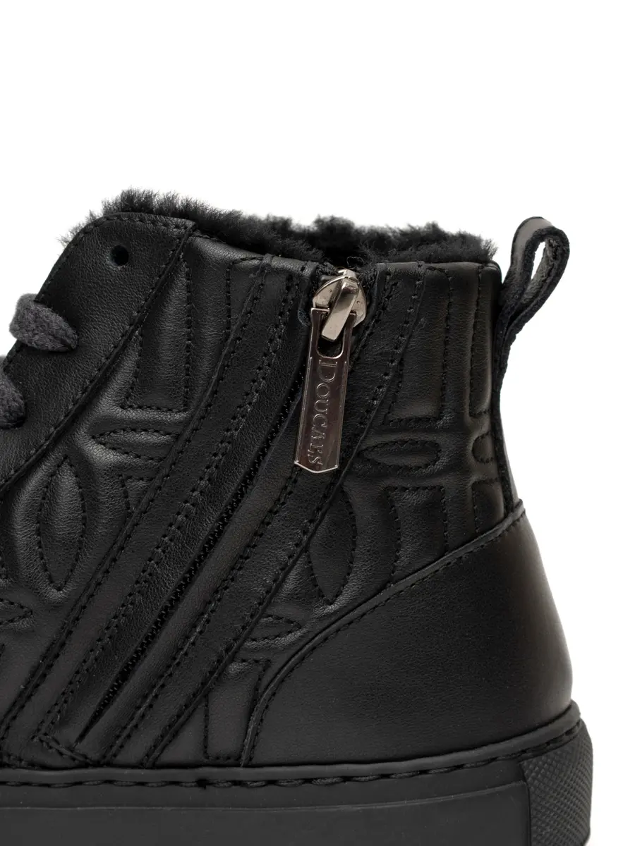 Кеды кожаные на меху