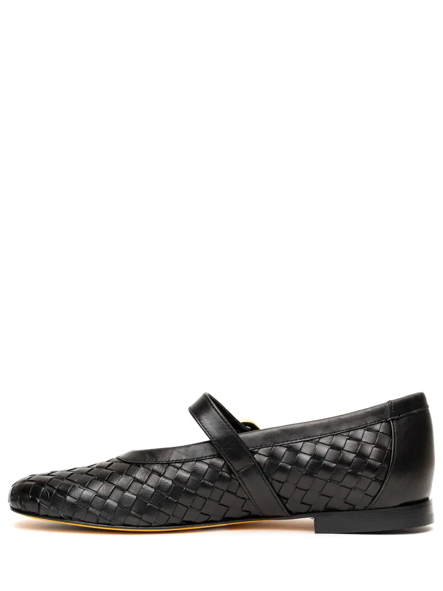 Балетки кожаные