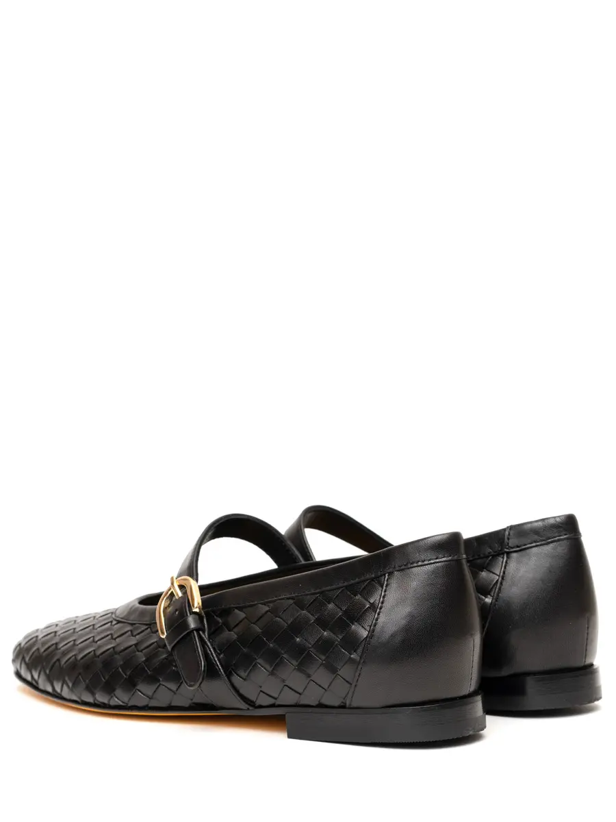 Балетки кожаные