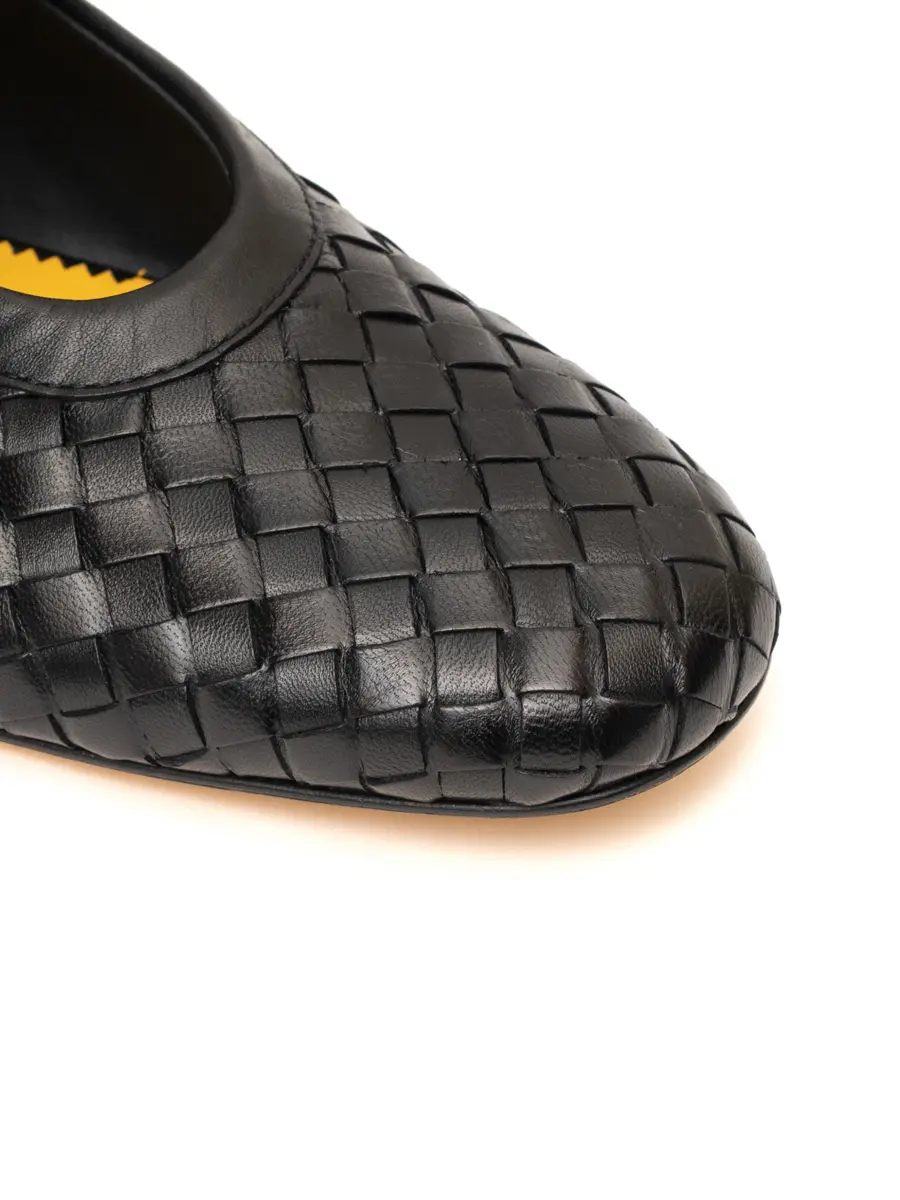 Балетки кожаные