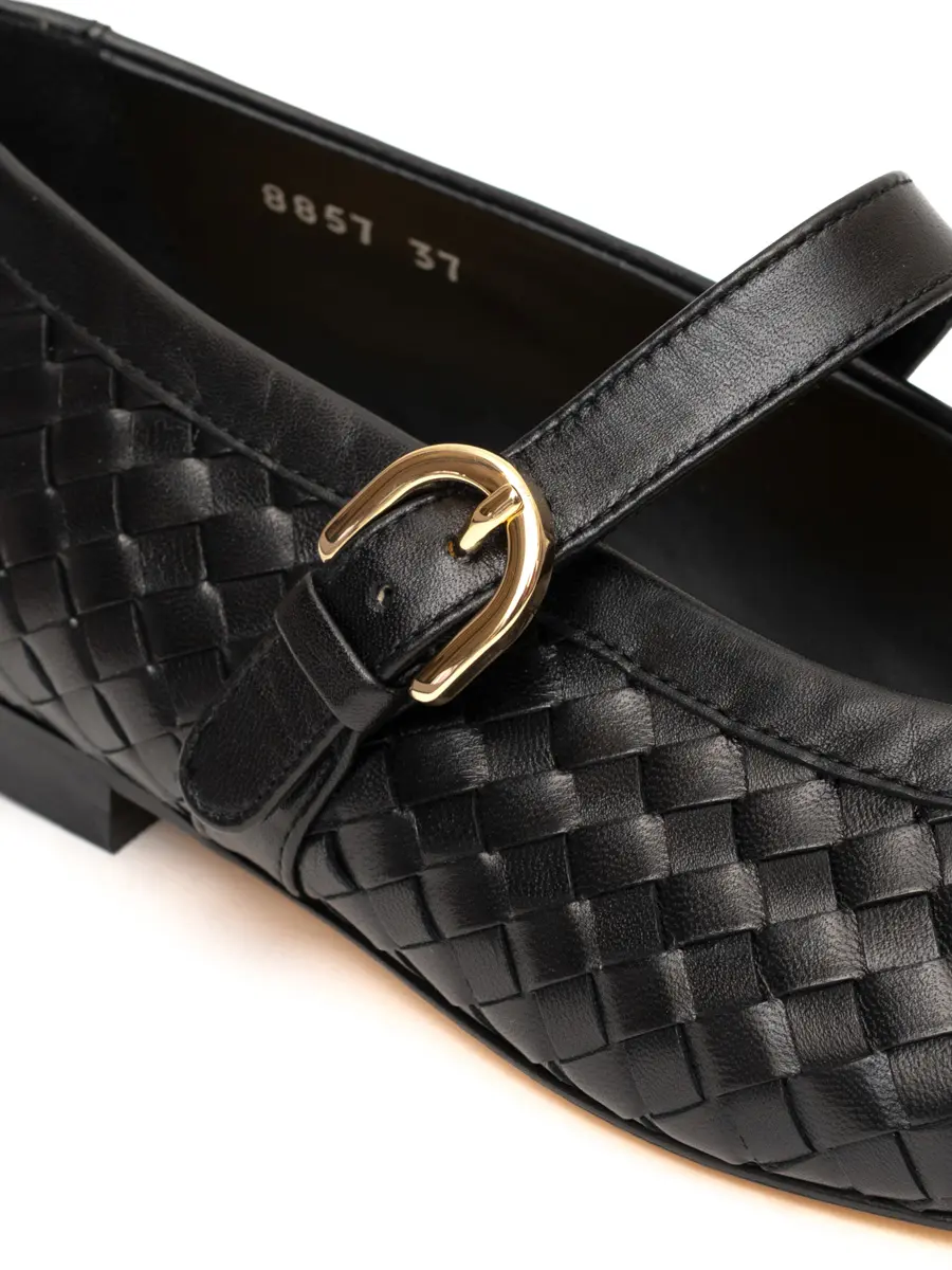 Балетки кожаные