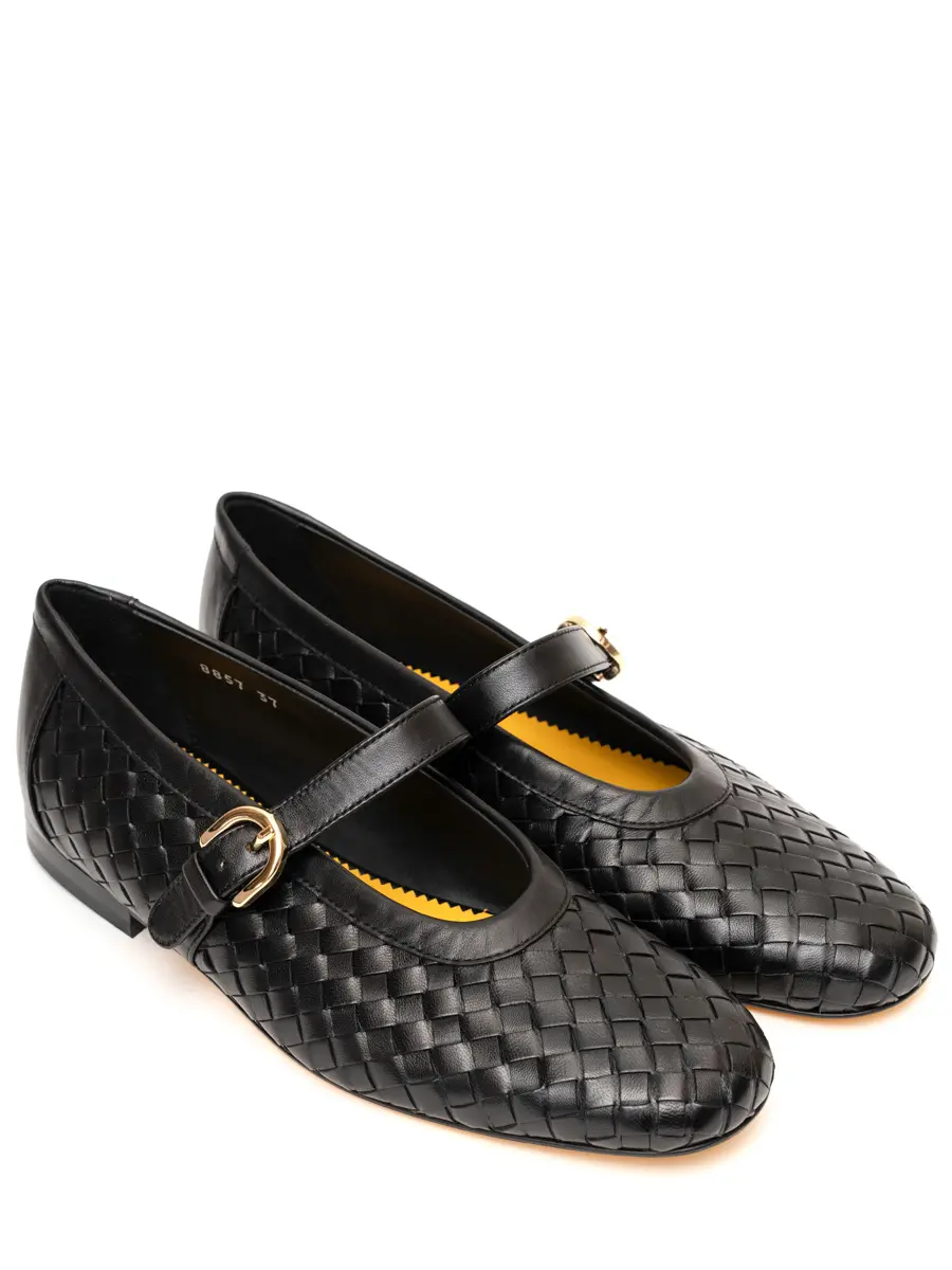 Балетки кожаные