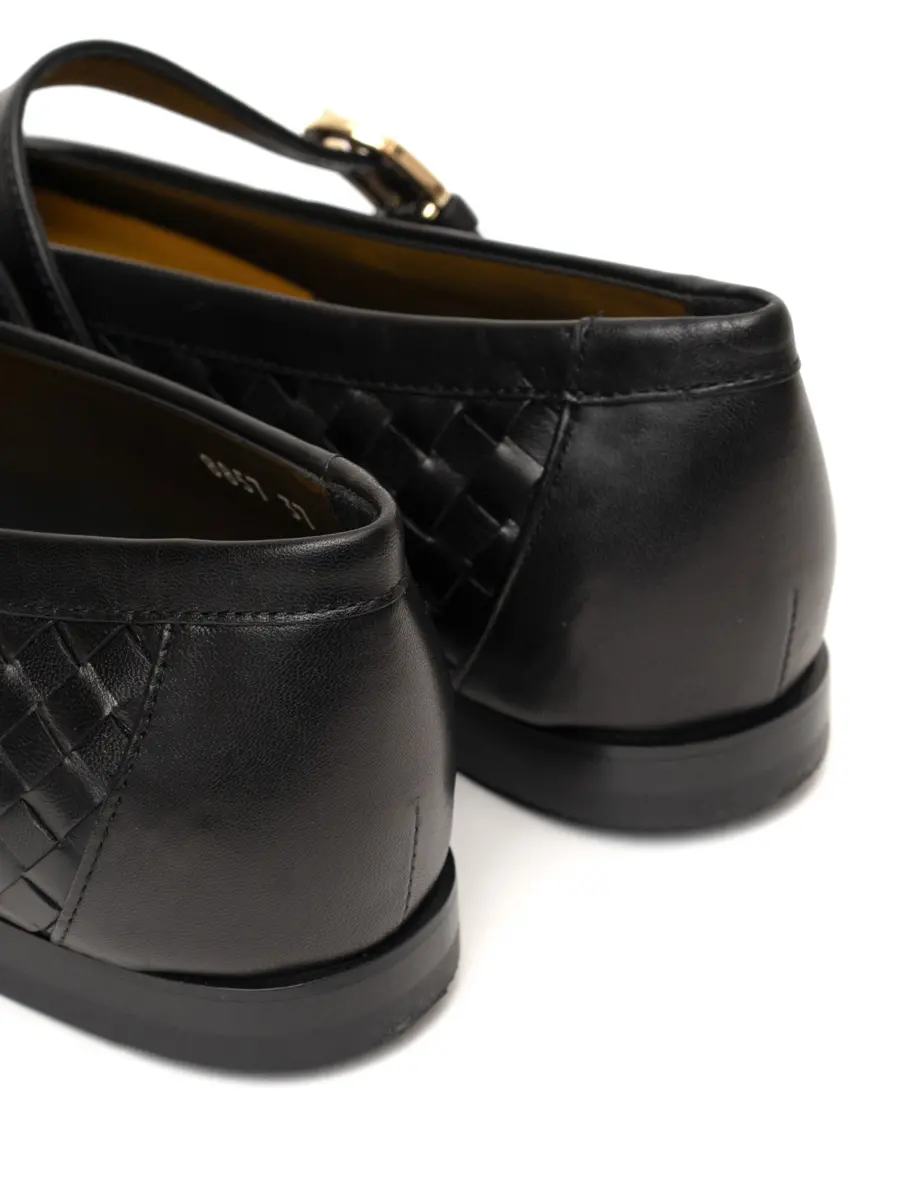 Балетки кожаные