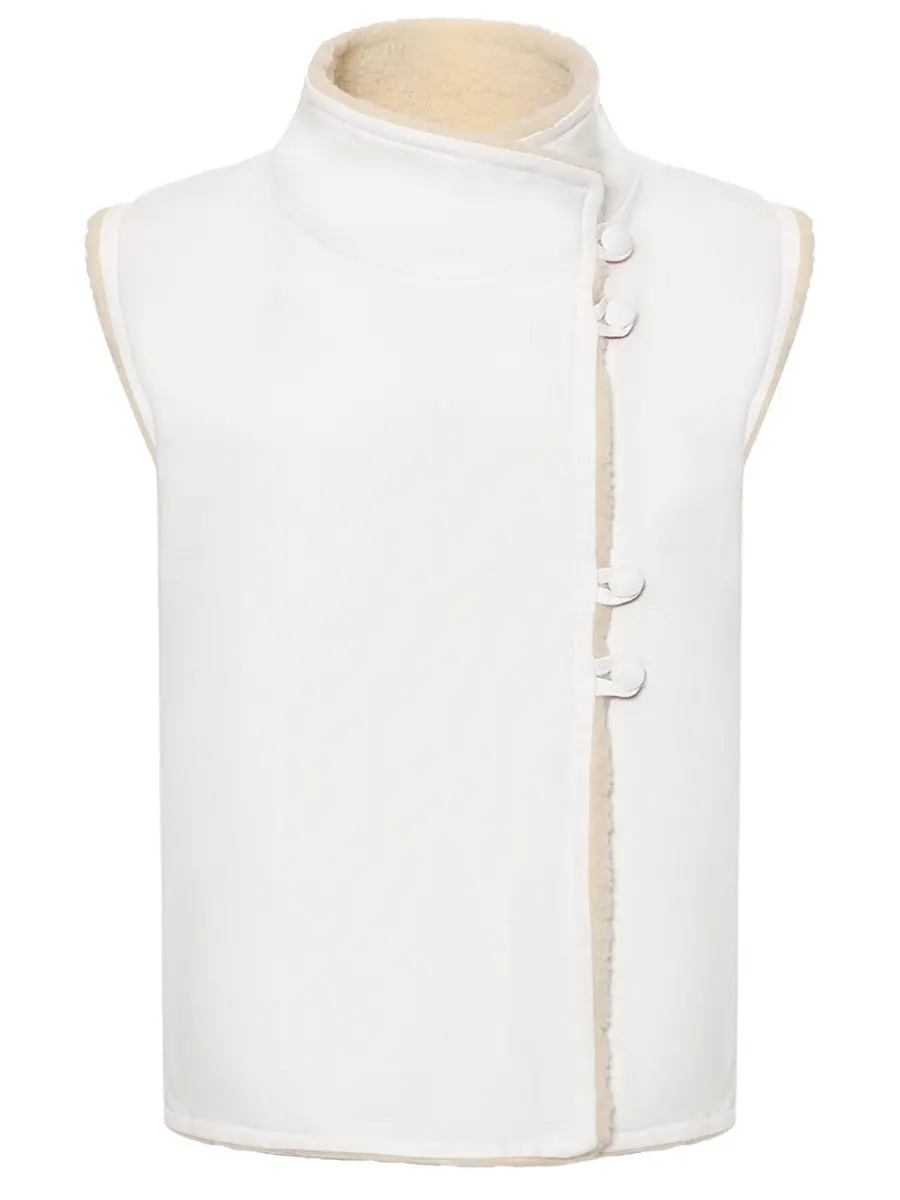 Жилет двусторонний из денима на меху "Душегрея"