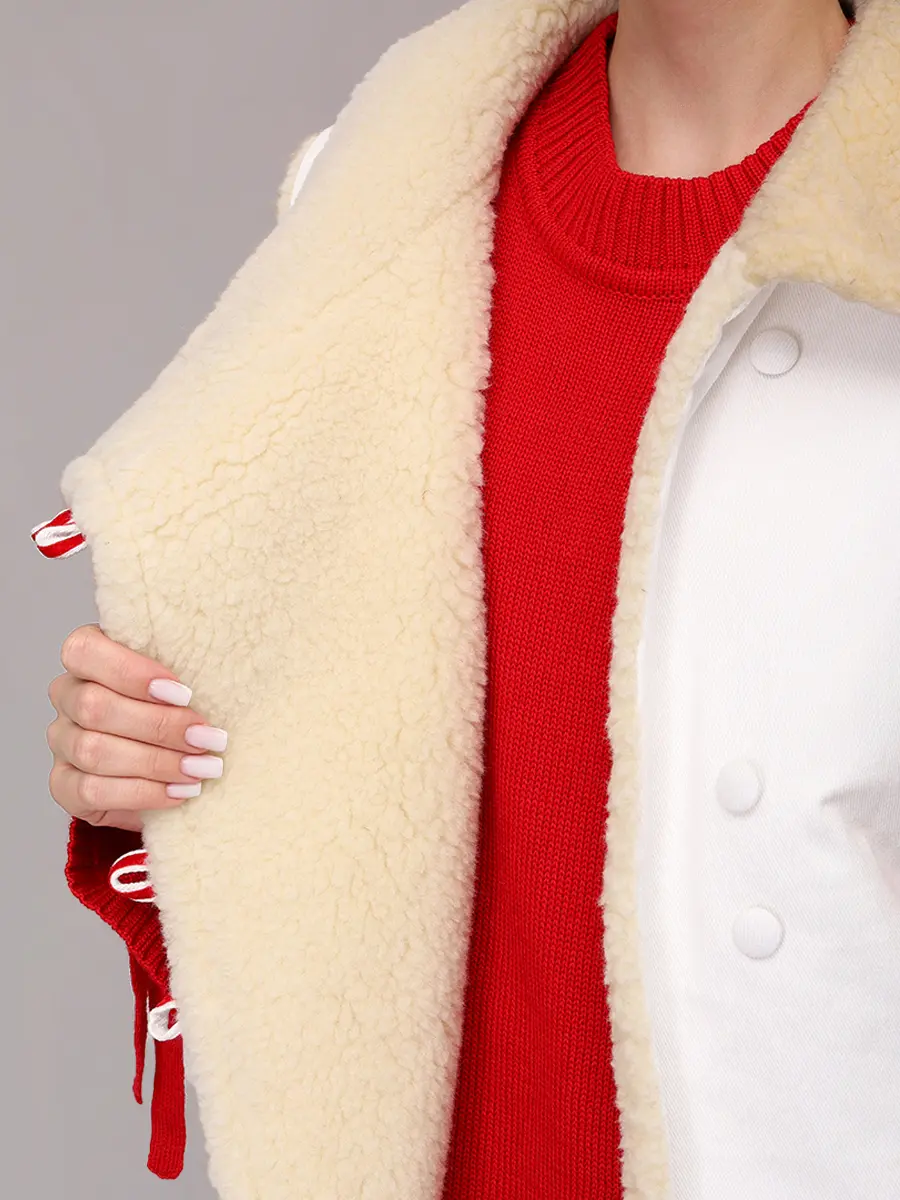 Жилет двусторонний из денима на меху "Душегрея"