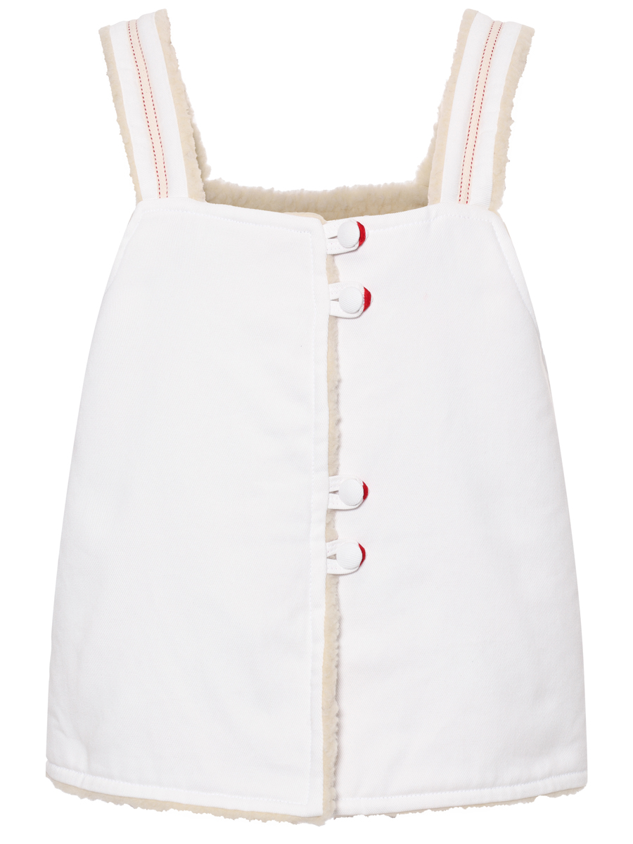 Жилет двусторонний из денима на меху "Душегрея"