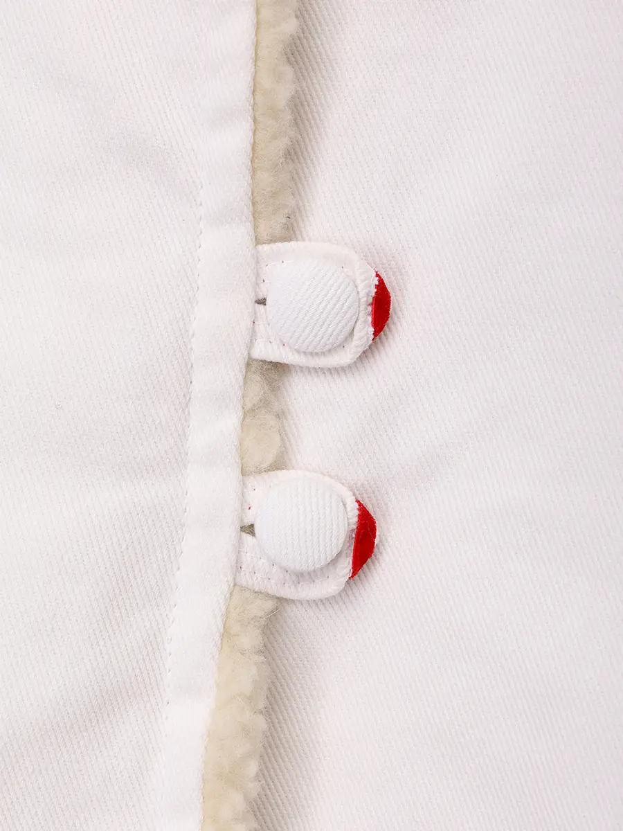 Жилет двусторонний из денима на меху "Душегрея"