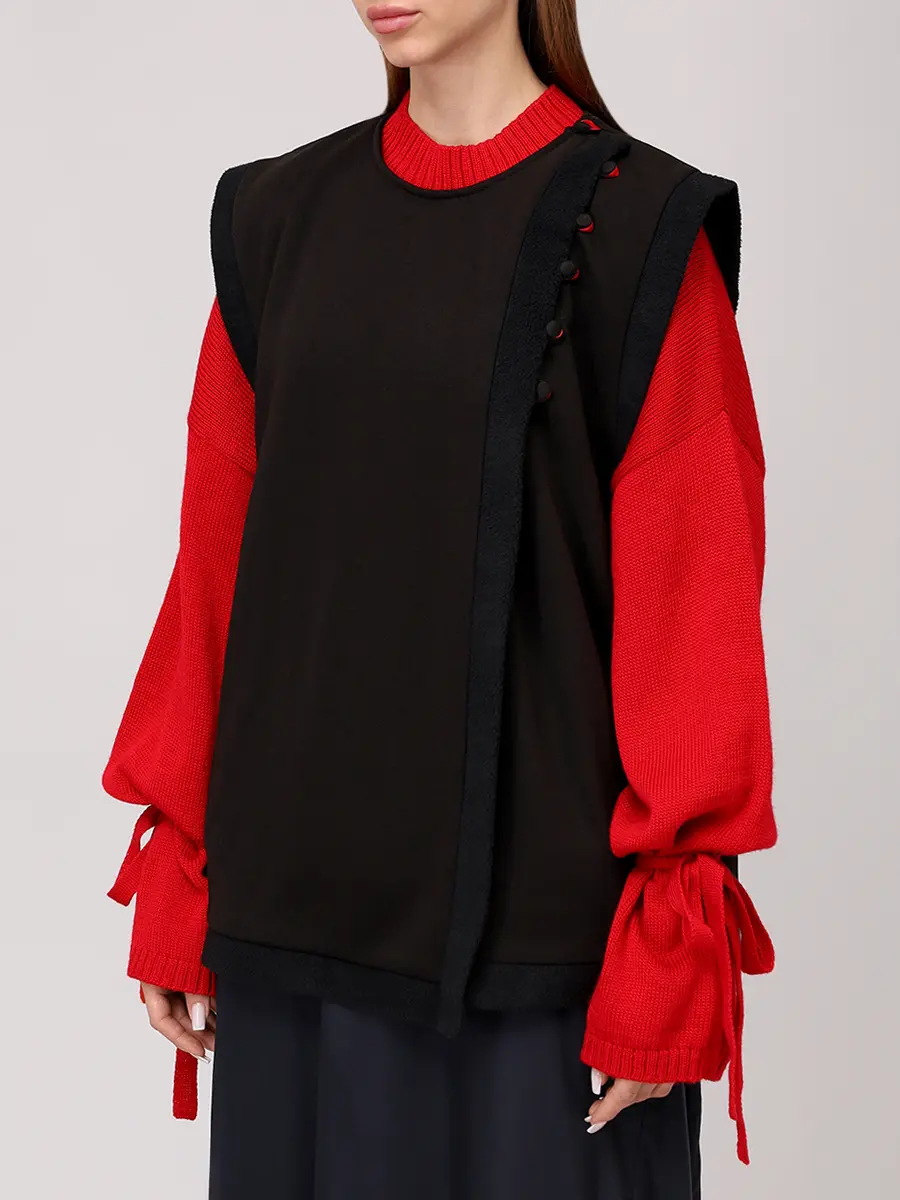 Жилет-душегрея с начесом "Косоворотка"