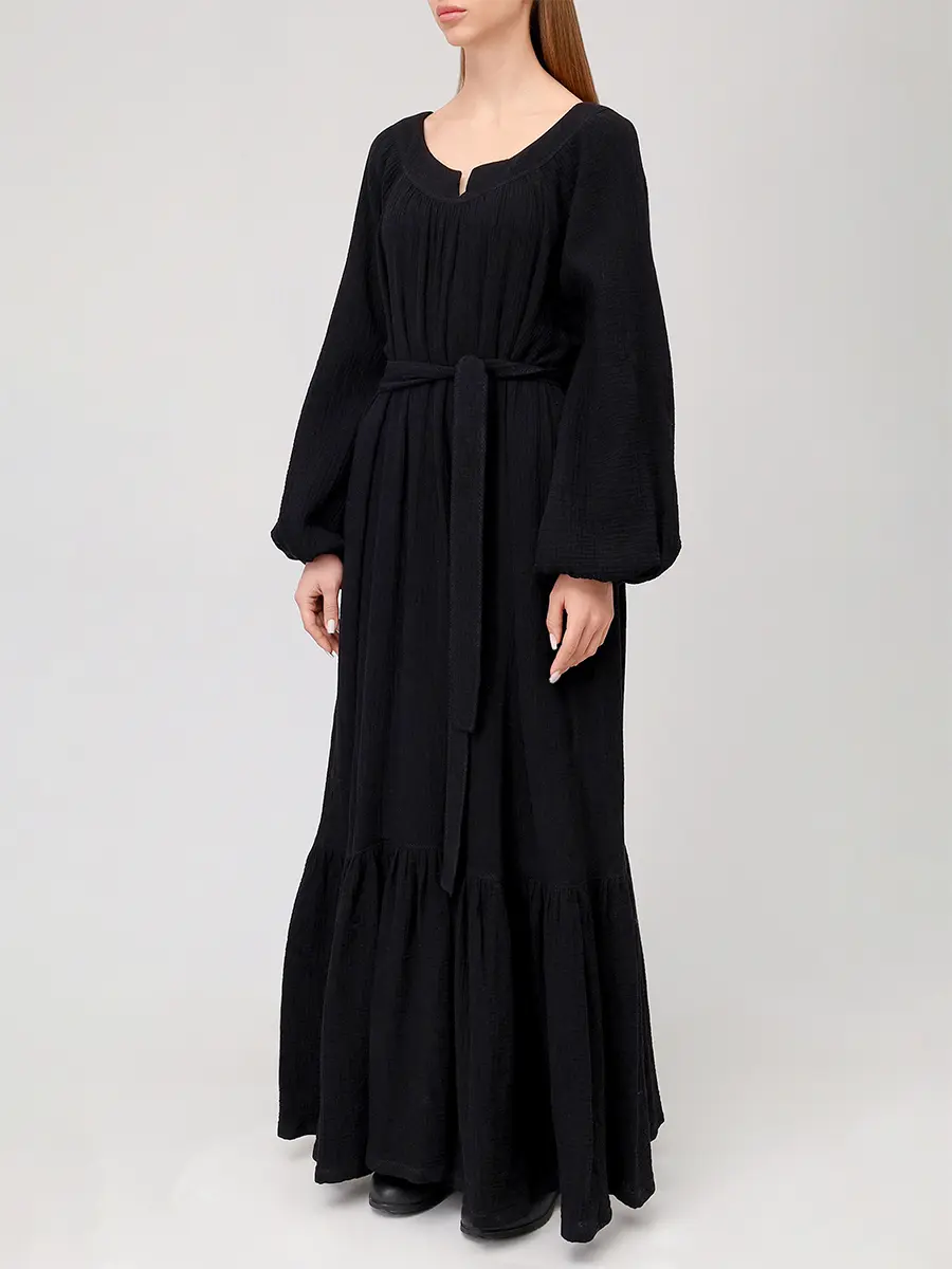 Платье-макси хлопковое