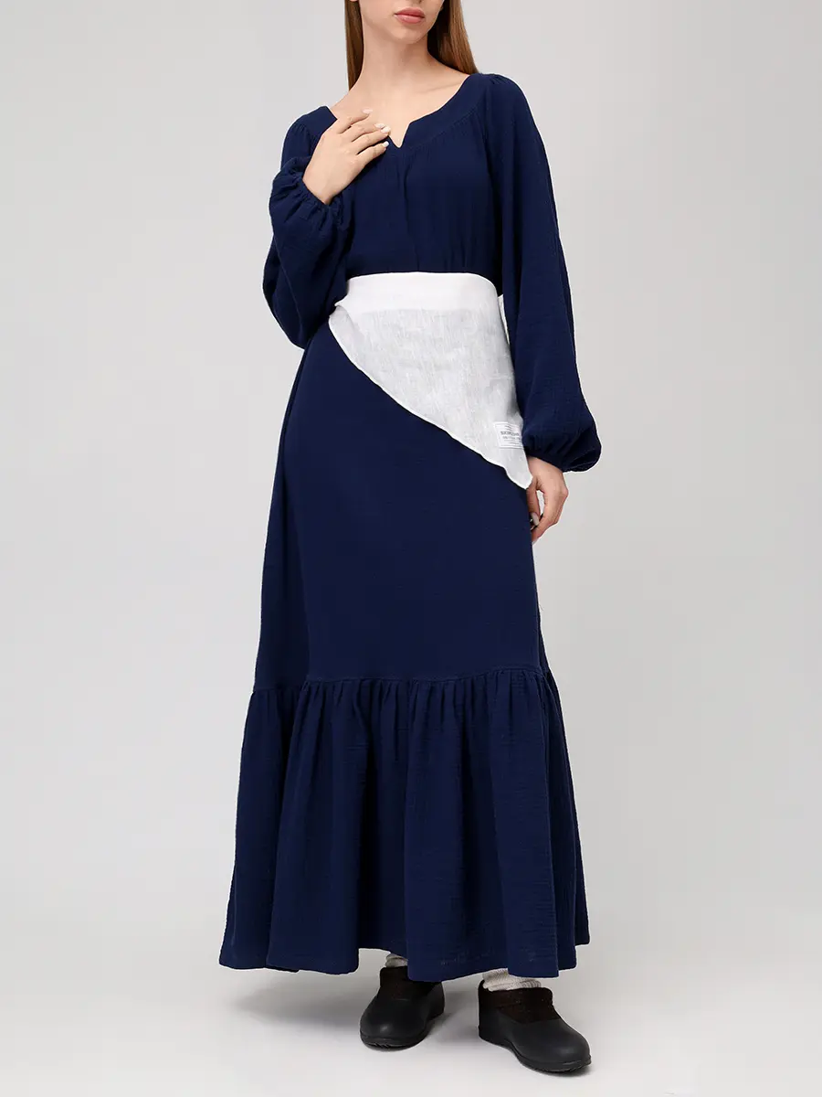 Платье-макси хлопковое