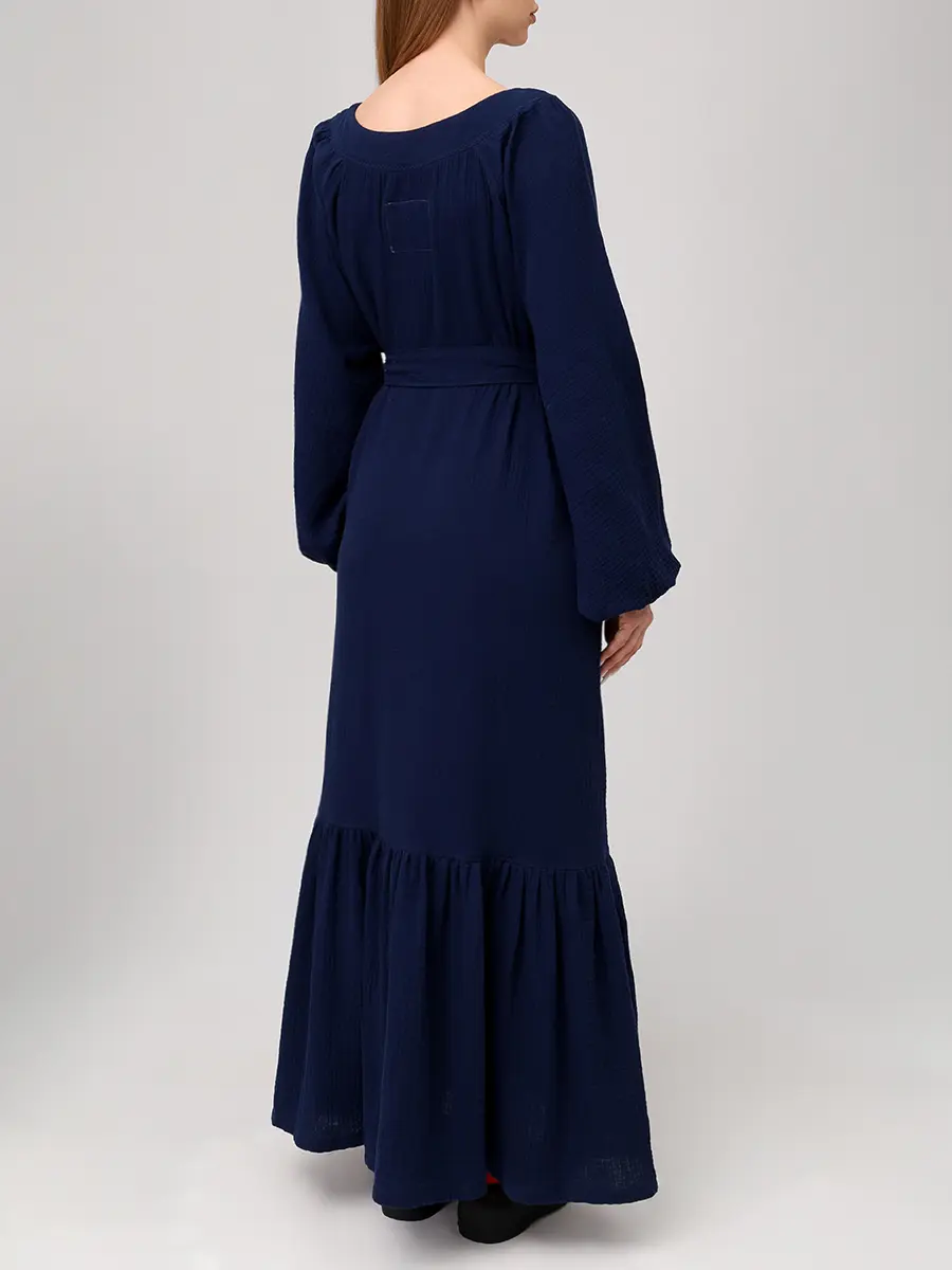 Платье-макси хлопковое