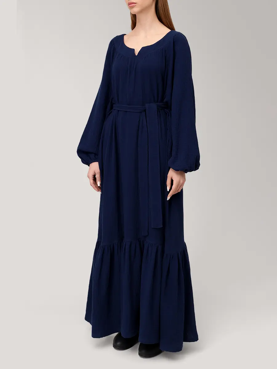 Платье-макси хлопковое