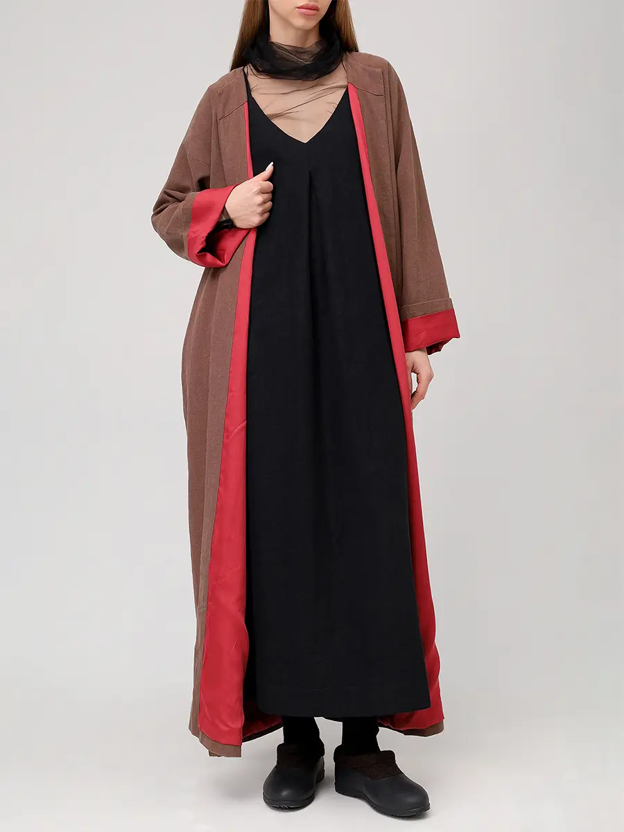 Плащ-кимоно из крапивной ткани "Кафтан"