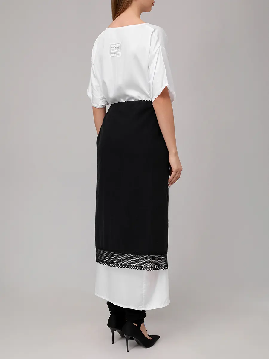 Юбка из крапивной ткани с кружевом "Понёва"