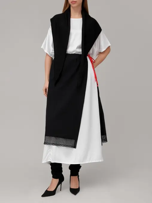 Юбка из крапивной ткани с кружевом "Понёва" АРТЕЛЬ ВОСКРЕСЕНИЕ