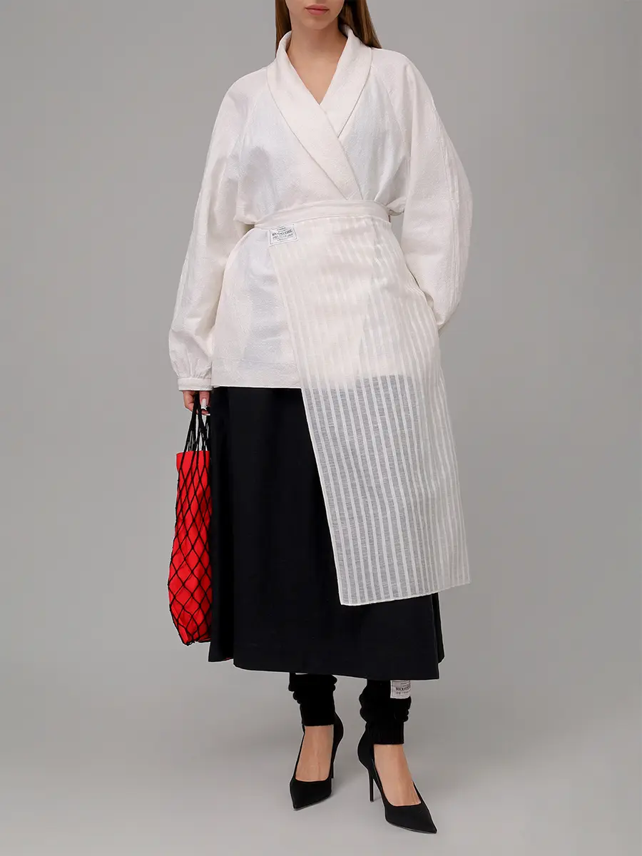 Жакет двусторонний "Душегрея" из крапивной ткани