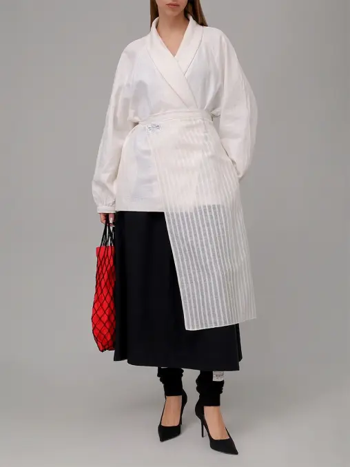 Жакет двусторонний "Душегрея" из крапивной ткани АРТЕЛЬ ВОСКРЕСЕНИЕ