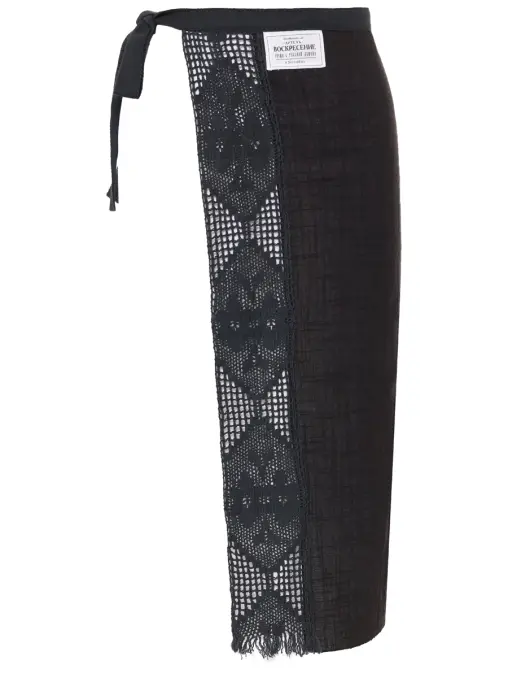 Баска из крапивной ткани с кружевом "Фартук" АРТЕЛЬ ВОСКРЕСЕНИЕ