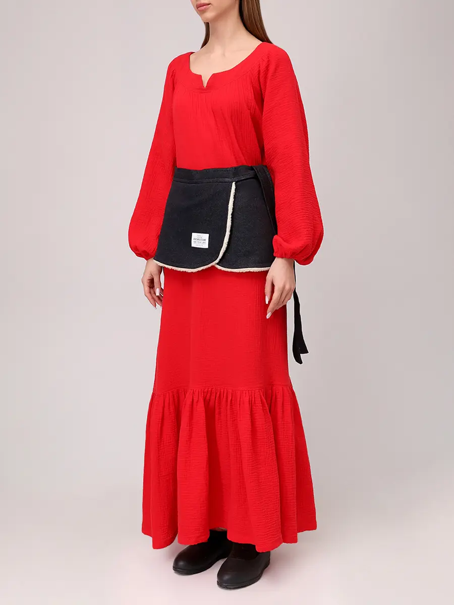 Баска джинсовая на меху