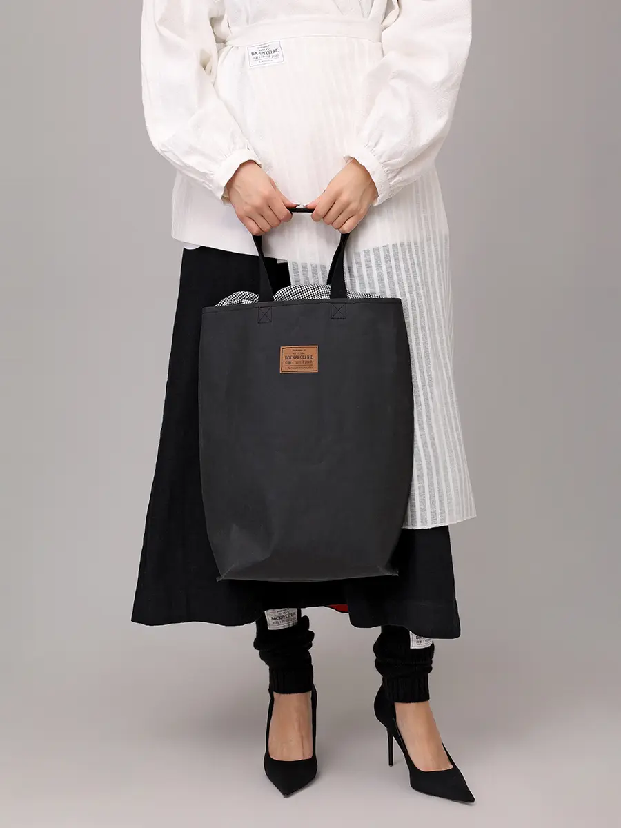 Сумка-ведро из крафтового материала