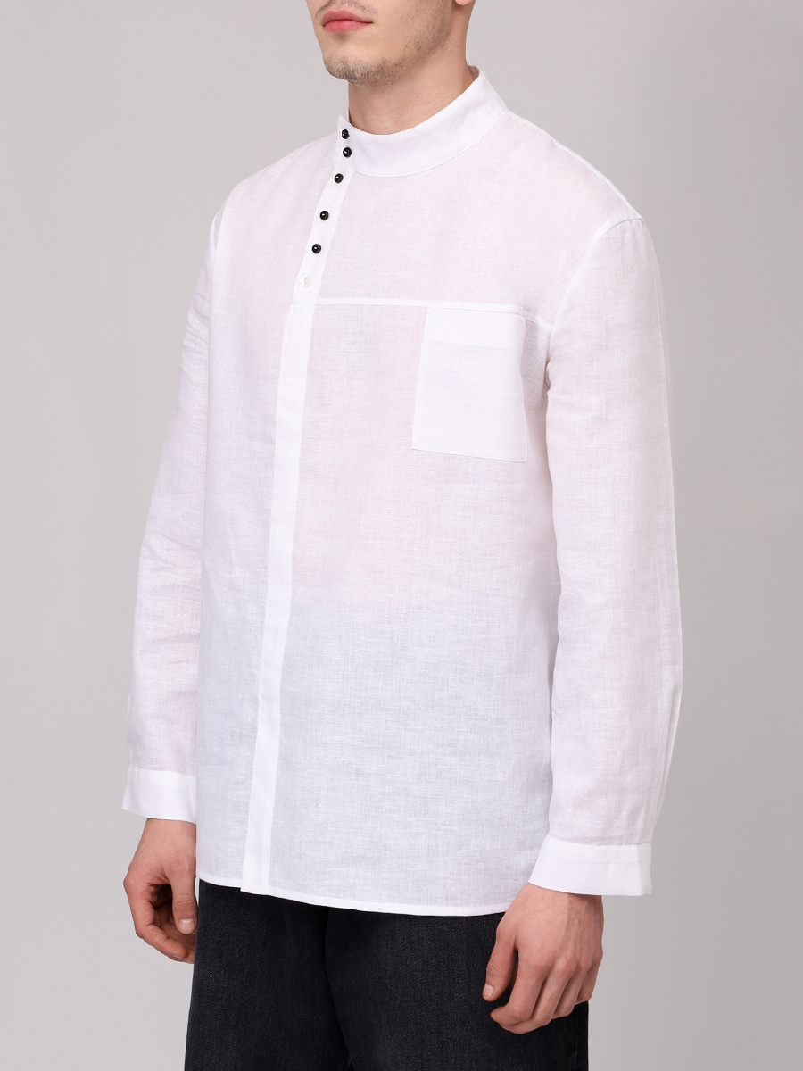 Рубашка из конопляной ткани "Косоворотка"