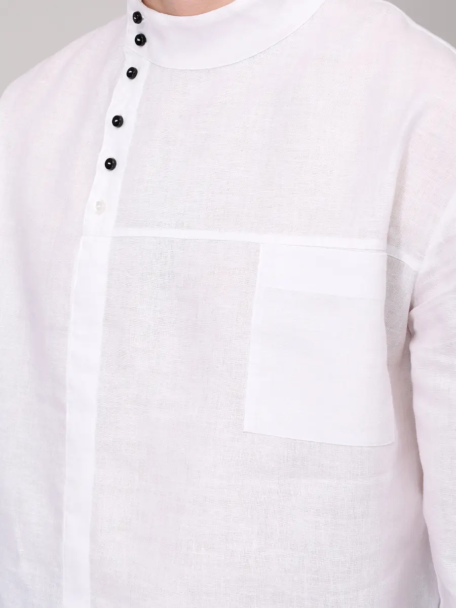 Рубашка из конопляной ткани "Косоворотка"