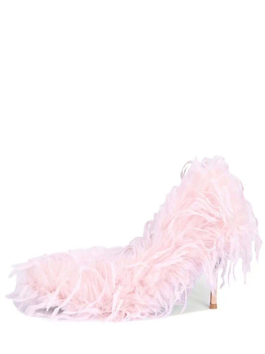 Чехлы для туфель из перьев