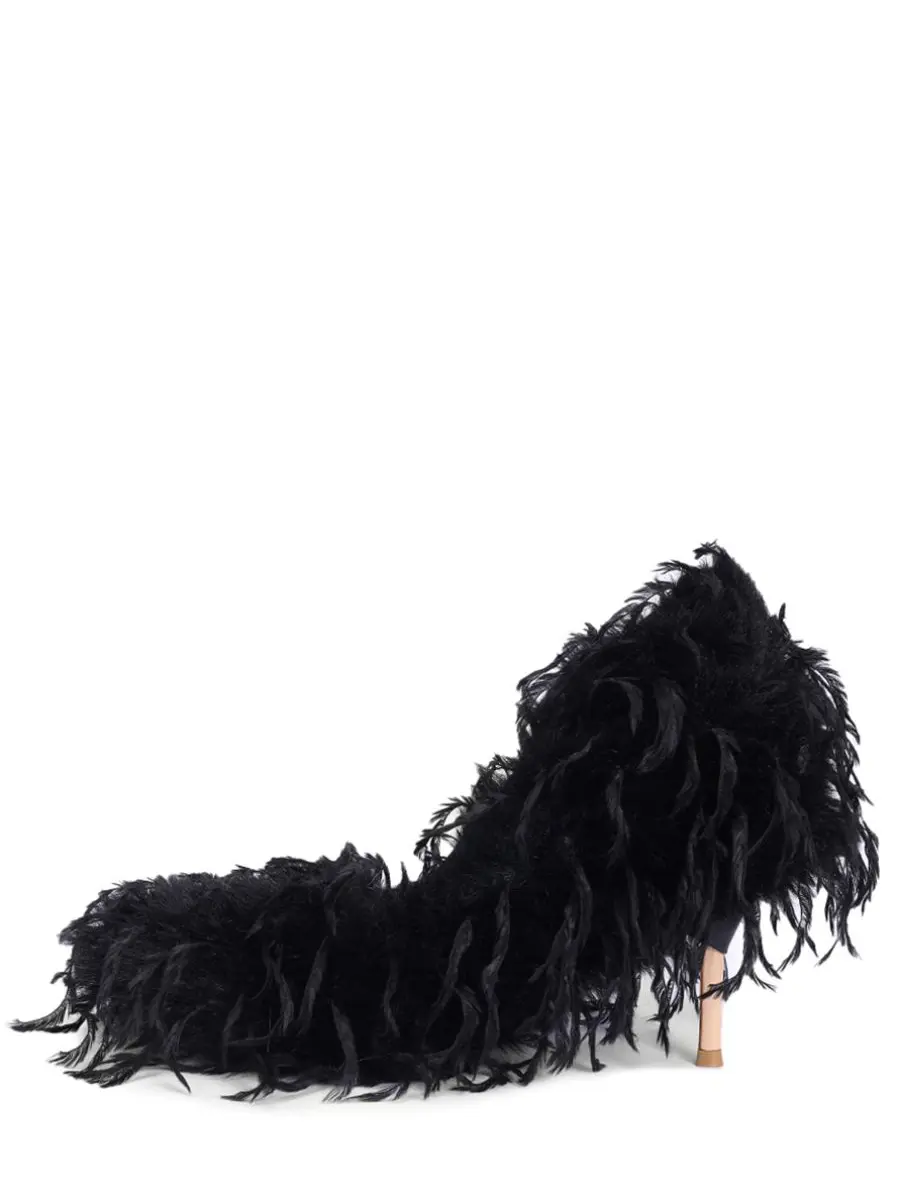 Чехлы для туфель из перьев