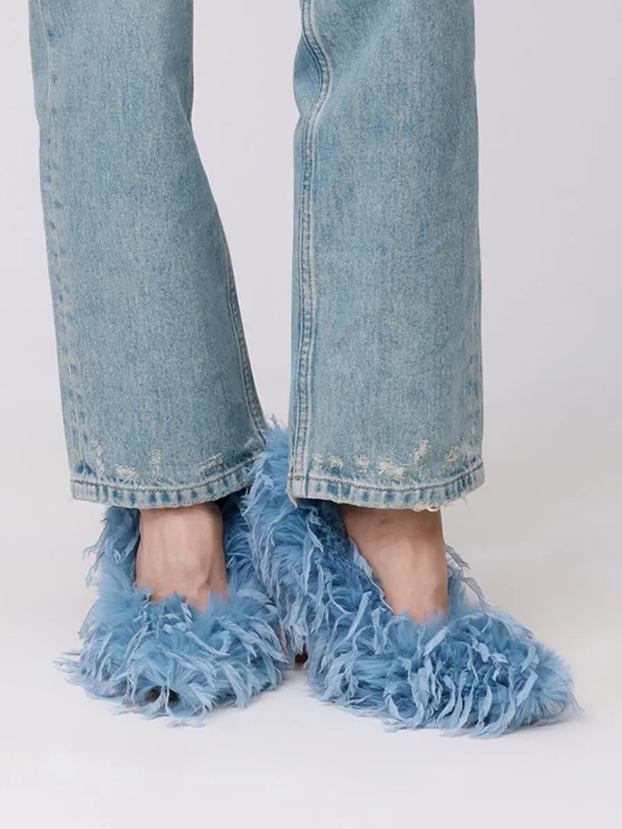 Чехлы для туфель из перьев