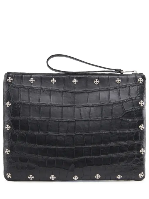 Клатч из кожи крокодила BARDINI