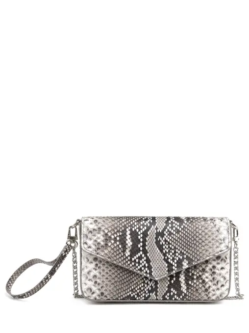 Клатч из кожи питона BARDINI