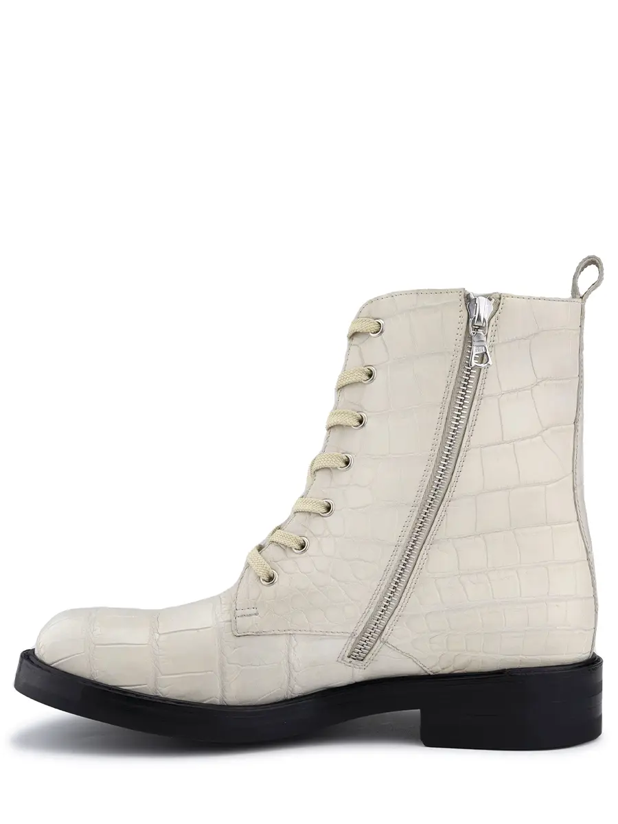 Ботинки из кожи крокодила