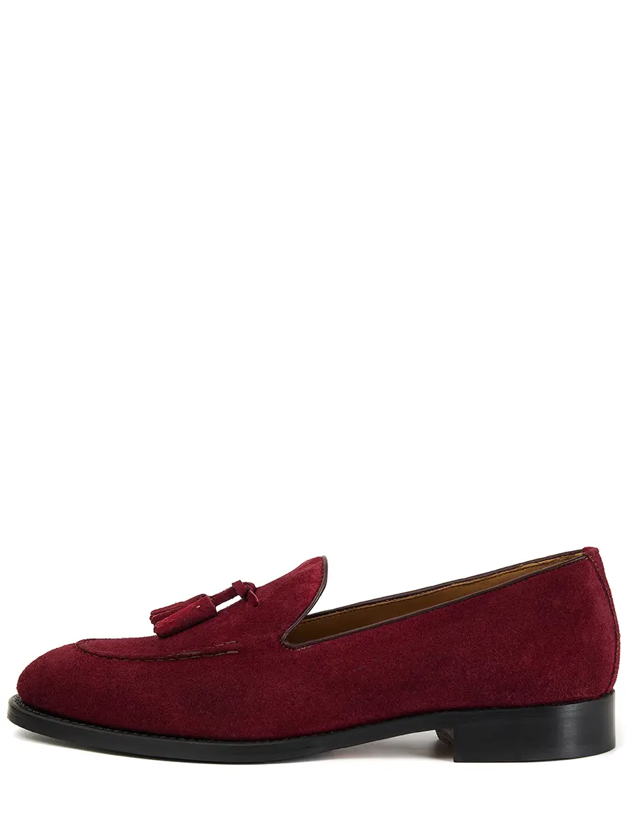 Лоферы замшевые