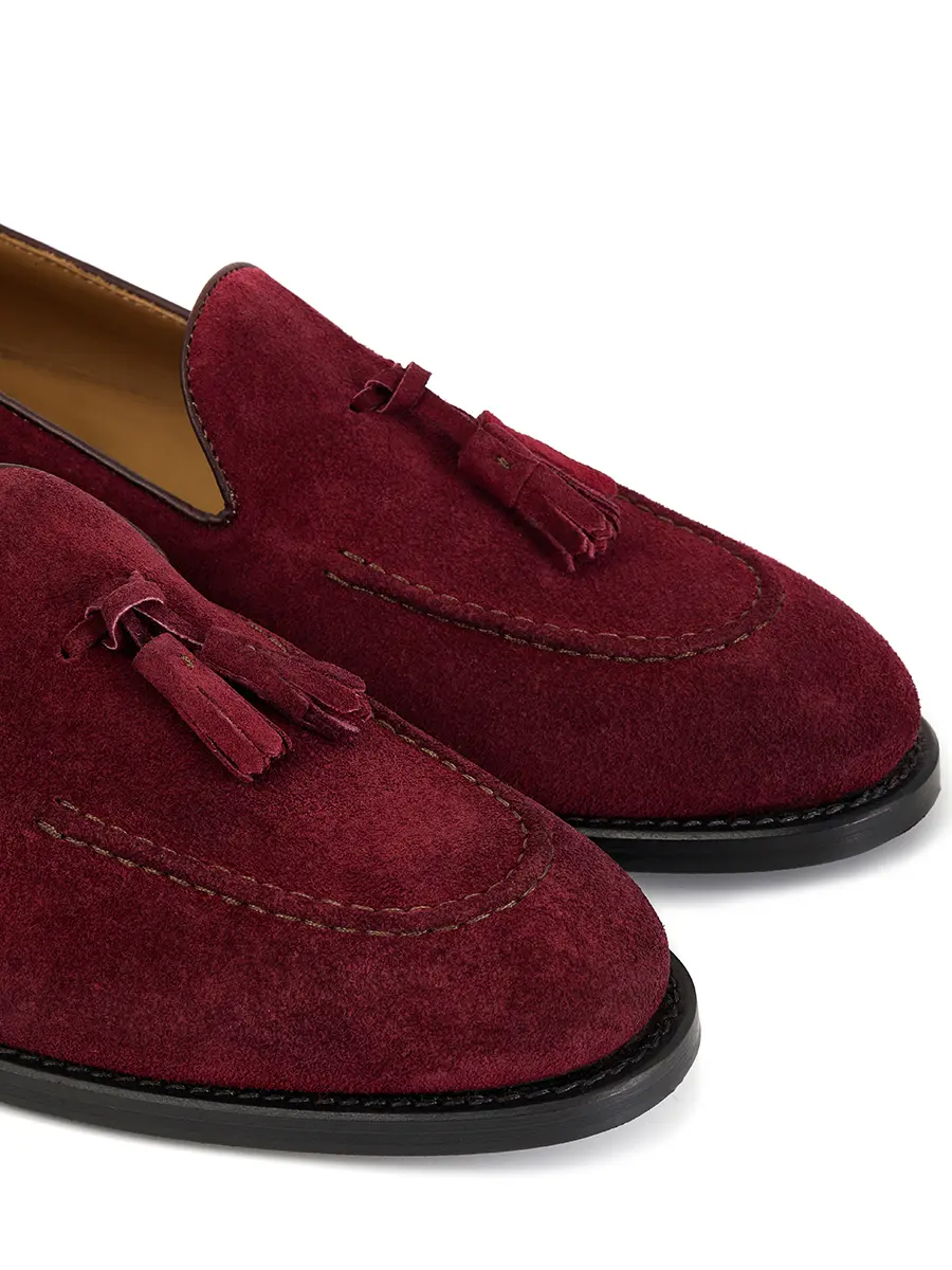 Лоферы замшевые