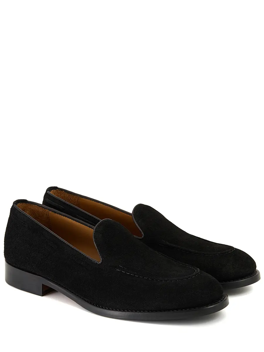 Лоферы замшевые