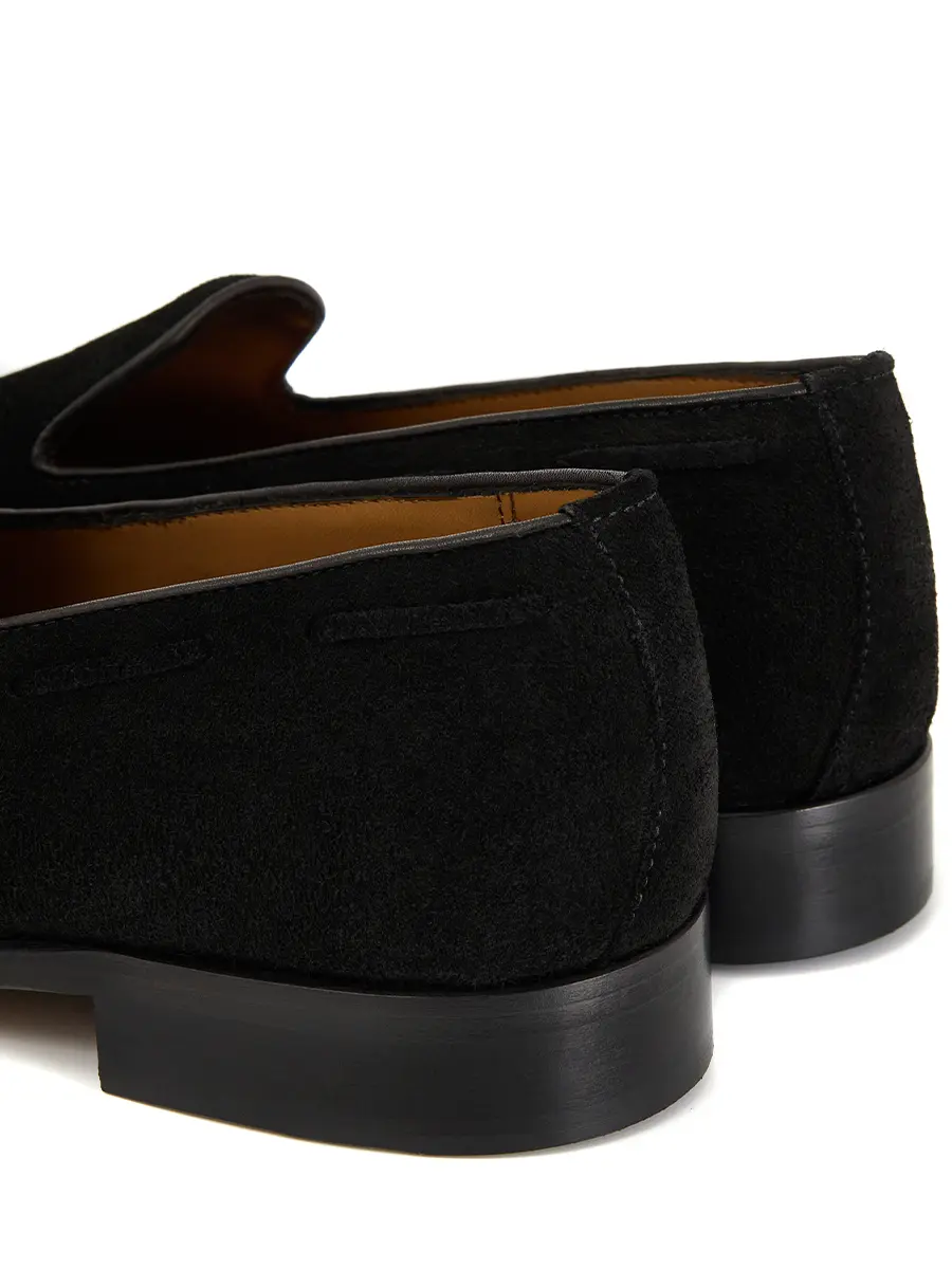 Лоферы замшевые